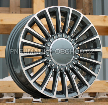 Alu kola Racing Line Y1210, 16x6.5 4x98 ET35, šedivá + leštění