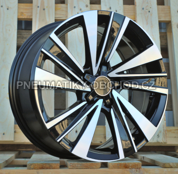 Alu kola Racing Line Y1382, 17x7.5 5x114.3 ET40, černá + leštění
