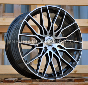 Alu kola Racing Line YF0435, 19x8.5 5x112 ET40, černá + leštění