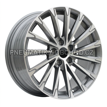Alu kola Racing Line YF0446, 18x8 5x112 ET45, šedivá + leštění