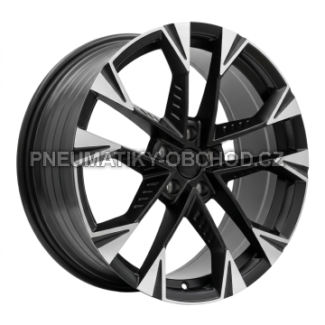 Alu kola Racing Line YF1150, 18x8 5x112 ET40, černá matná + leštění