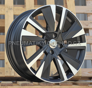 Alu kola Racing Line YF1152, 18x7 4x108 ET35, černá matná + leštění