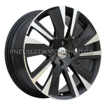 Alu kola Racing Line YF1152, 18x7 4x108 ET35, černá matná + leštění