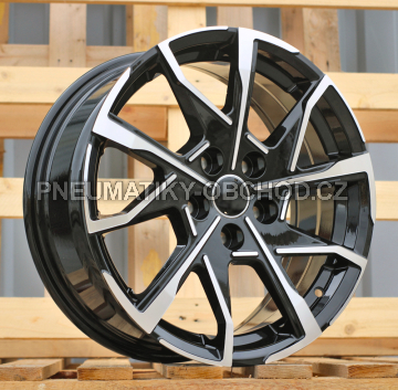 Alu kola Racing Line YF1159, 19x6.5 5x114.3 ET40, černá + leštění