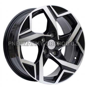 Alu kola Racing Line YF5700, 17x7 5x114.3 ET43.5, černá + leštění