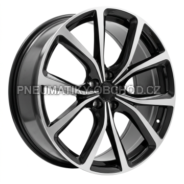 Alu kola Racing Line YF5708, 20x8.5 5x108 ET45, černá + leštění (zátěžová)