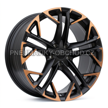 Alu kola Racing Line YF5719, 19x8.5 5x112 ET38, černá matná + měděná barva leštění