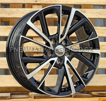 Alu kola Racing Line YF5758, 18x7 5x114.3 ET35, černá + leštění