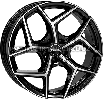 Alu kola RIAL SALENTO, 18x8 5x108 ET45, černá lesklá + leštění