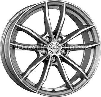 Alu kola RIAL X12, 18x7.5 5x112 ET46, šedivá lesklá