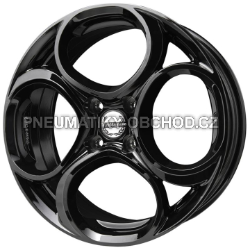 Alu kola TecnoMagnesio JUNIOR 4, 18x7 4x108 ET35, černá lesklá