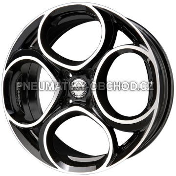 Alu kola TecnoMagnesio JUNIOR 4, 18x7 4x108 ET35, černá + leštění