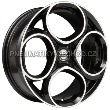 Alu kola TecnoMagnesio JUNIOR 4, 18x7 4x108 ET35, černá + leštění