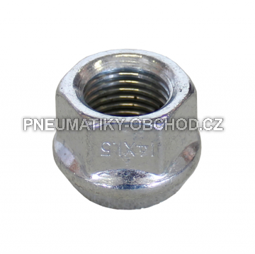 Matice na kola M14x1,5 kužel, klíč 19, výška 17 mm, otevřená
