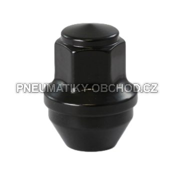 Matice na originální alu kola Ford, Tesla M14x1,5 černá, kužel, klíč 21, výška 42 mm, uzavřená
