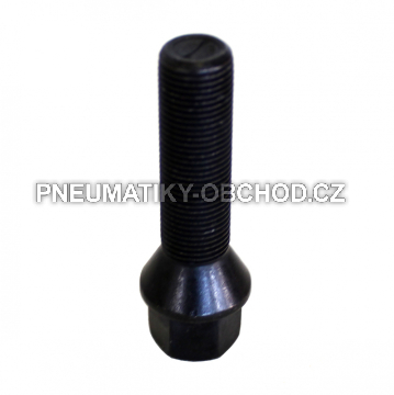 Šrouby na kola M14x1,25x45mm černé, kužel, klíč 17