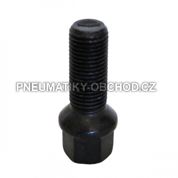 Šrouby na kola M14x1,5x33mm černé, koule R13, klíč 17