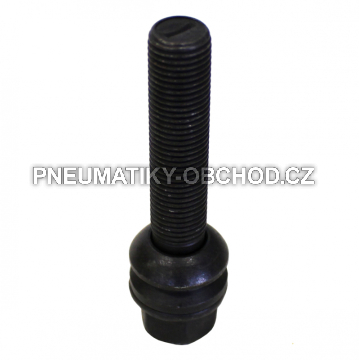 Šrouby na kola M14x1,5x58mm černé, koule R14, klíč 19