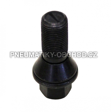 Šrouby na kola M15x1,25x27mm černé, kužel, klíč 17