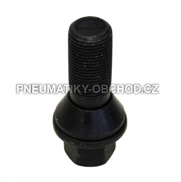Šrouby na kola M15x1,25x30mm černé, kužel, klíč 17