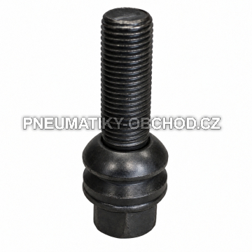 Šrouby na originální kola AUDI, PORSCHE, VW M14x1,5x37mm černé, koule R14, klíč 19