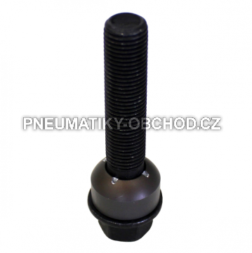 Šrouby na originální kola AUDI, PORSCHE, VW M14x1,5x58mm černá, koule R14, klíč 19