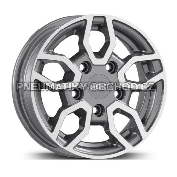 Alu kola AGT 10093, 10x6 5x112 ET-4, šedivá + leštění
