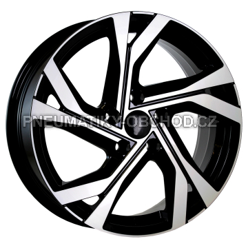 Alu kola AGT 16156, 16x6.5 5x114.3 ET40, černá + leštění