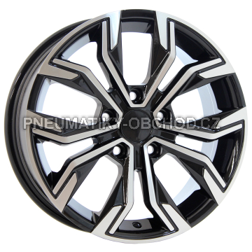 Alu kola AGT 16158, 16x6.5 5x114.3 ET40, černá + leštění