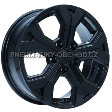 Alu kola AGT 16260, 16x6.5 5x114.3 ET40, černá + leštění