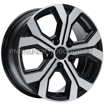 Alu kola AGT 16260, 16x6.5 5x114.3 ET40, černá + leštění