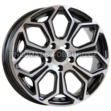 Alu kola AGT 16263, 16x6.5 5x108 ET45, černá + leštění