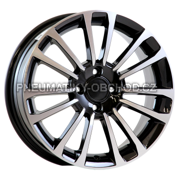 Alu kola AGT 16279, 16x6.5 4x100 ET37, černá + leštění