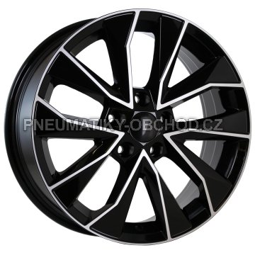 Alu kola AGT 17129, 17x7 5x112 ET49, černá + leštění