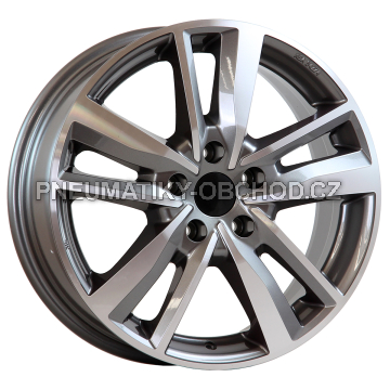 Alu kola AGT 17226, 17x7 5x114.3 ET40, šedivá + leštění (zátěžová)