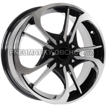 Alu kola AGT 17253, 17x6.5 5x114.3 ET50, černá + leštění