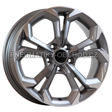 Alu kola AGT 17262, 17x7 5x108 ET40, šedivá + leštění