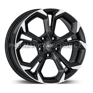 Alu kola AGT 17262, 17x7 5x114.3 ET35, černá matná + leštění