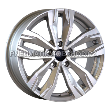 Alu kola AGT 17276, 17x7 5x114.3 ET42, stříbrná + leštění
