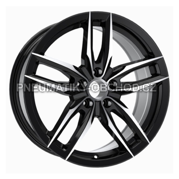 Alu kola AGT 18172, 18x8 5x108 ET45, černá + leštění