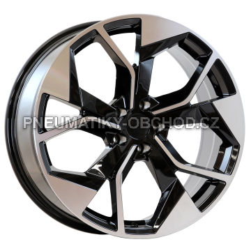 Alu kola AGT 18252, 18x8 5x112 ET35, černá + leštění