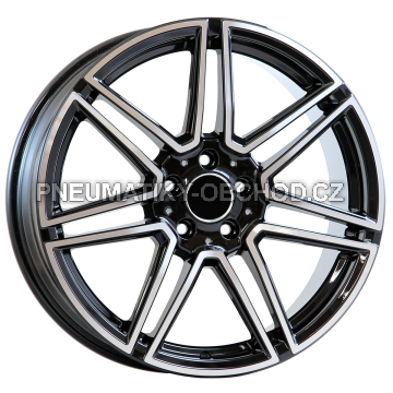 Alu kola AGT 19266, 19x8 5x112 ET52, černá + leštění (zátěžová)