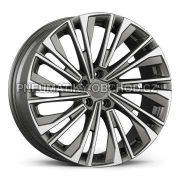 Alu kola AGT 19284, 19x8 5x112 ET44, šedivá + leštění