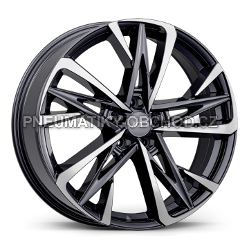 Alu kola AGT 20210, 20x8 5x114.3 ET30, šedivá matná + leštění