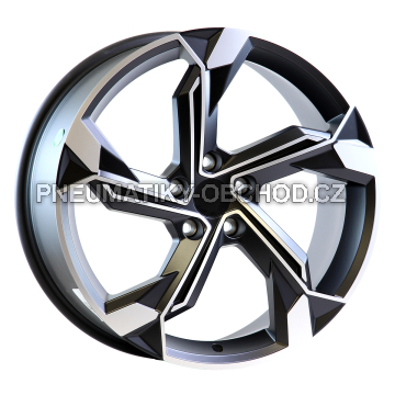 Alu kola Arceo DY1709, 19x8.5 5x112 ET35, černá matná + leštění