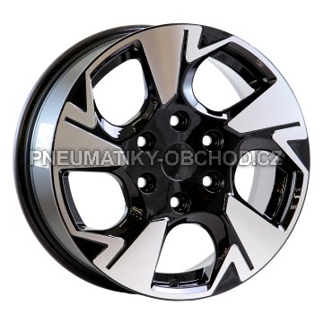 Alu kola Arceo DY1876, 16x6.5 6x130 ET50, černá + leštění (zátěžová)