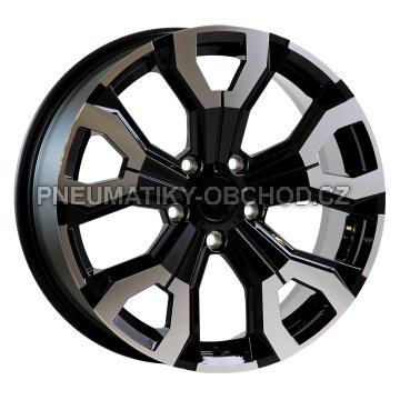 Alu kola Arceo DY1886, 16x6.5 5x114.3 ET35, černá + leštěný límec