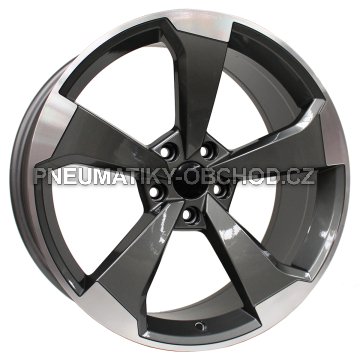 Alu kola Arceo DY580, 20x9 5x112 ET34, šedivá + leštění (zátěžová)