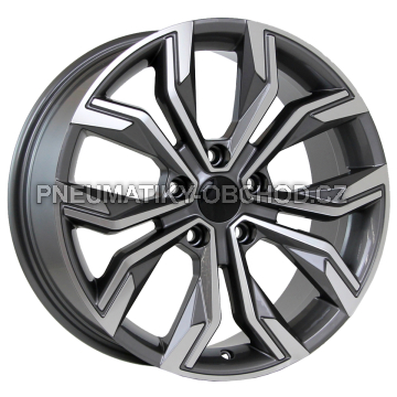 Alu kola Arceo DY668, 18x7.5 5x114.3 ET40, šedivá + leštění