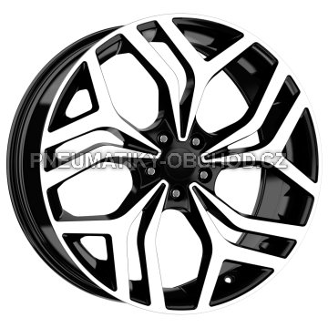 Alu kola Arceo DY880, 20x8.5 5x108 ET45, černá + leštění (zátěžová)